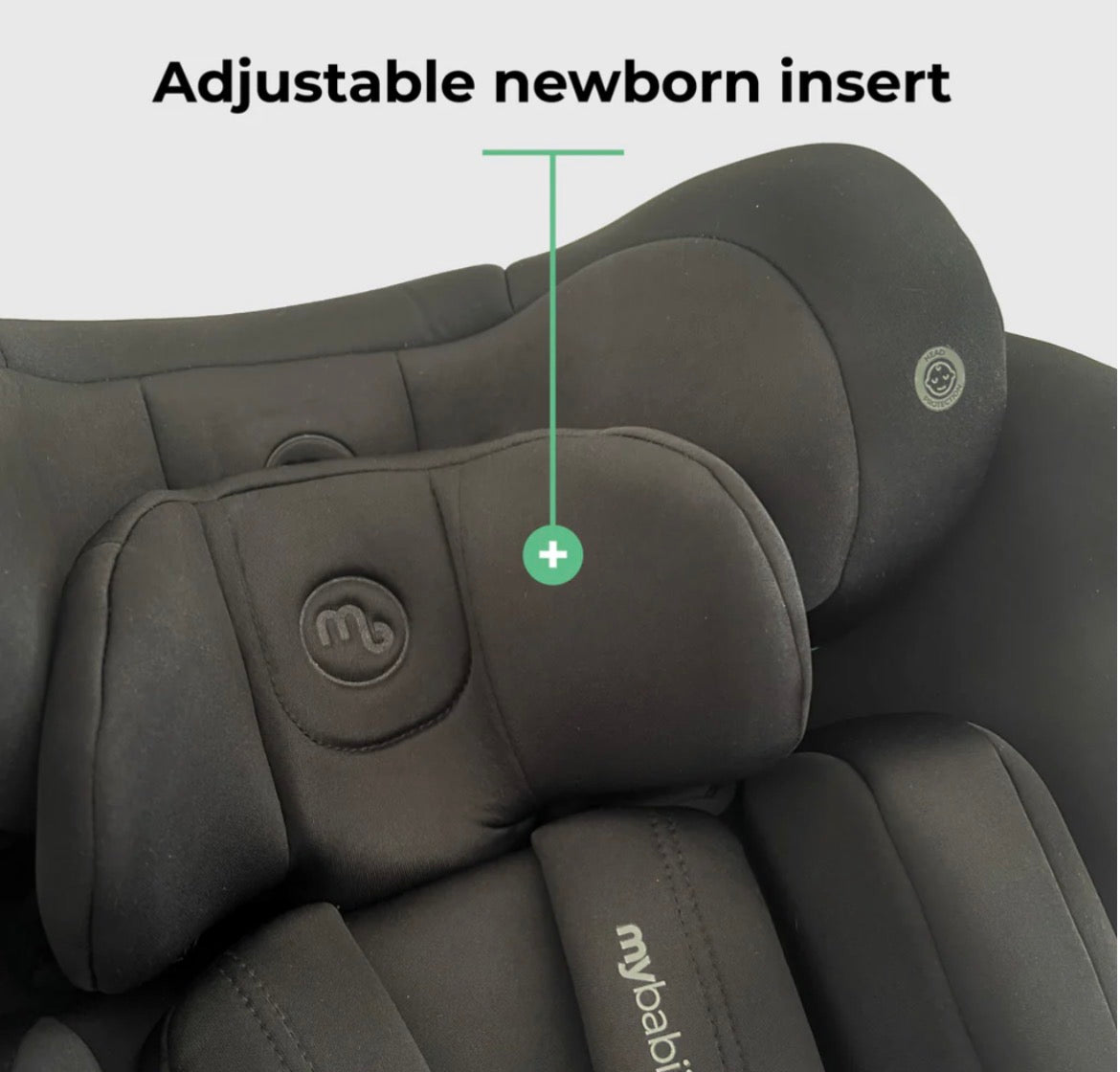 My Babiie Easy Spin R129 Car Seat com with Top Tether - Black