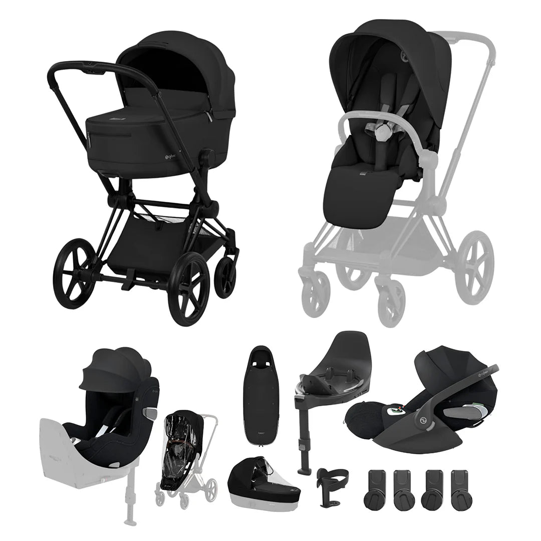Cybex Priam Ultimate Birth & Beyond Bundle - Comfort Collection Sepia Black