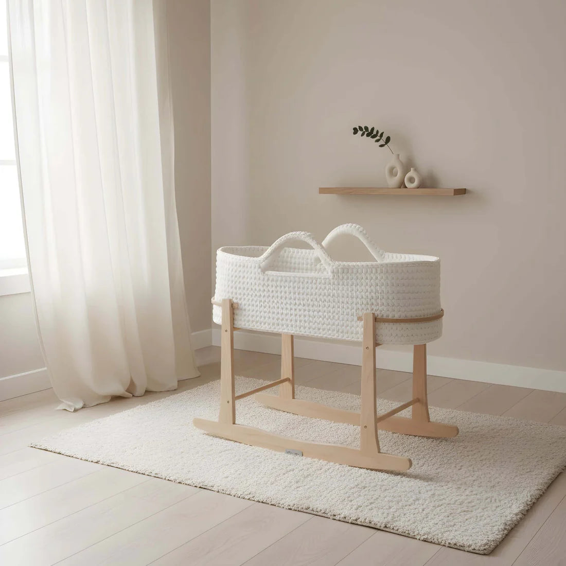 Clair De Lune Crochet Moses Basket With Stand