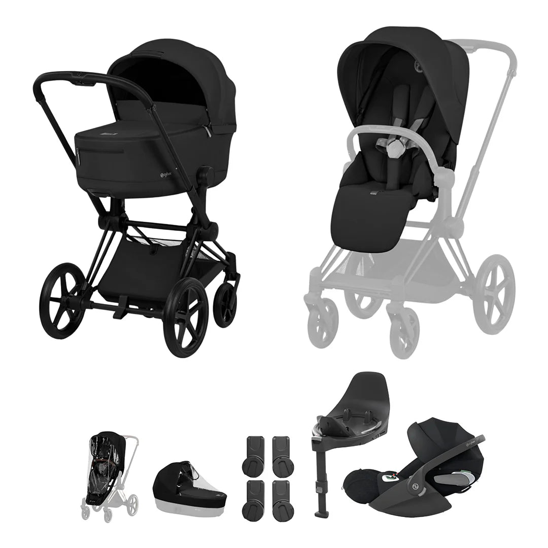 Cybex Priam Ultimate Bundle - Comfort Collection Sepia Black Black Chasis