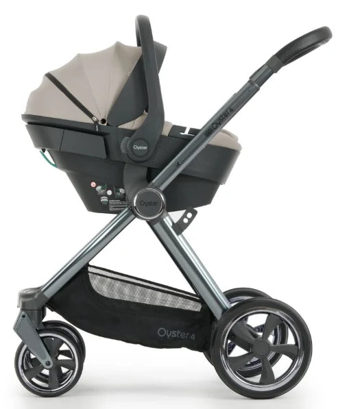 Babystyle Oyster 4 Stone Essentials Travel System with Capsule 360 Car Seat & Rotating ISOFIX Base