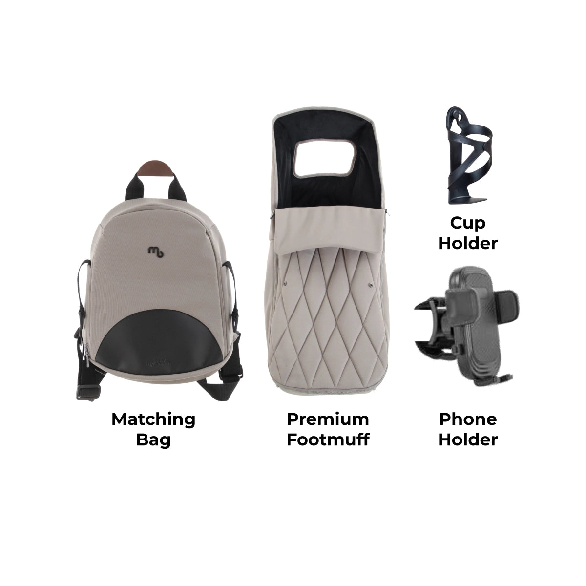 My Babiie MB450 Luxe Travel System - Mink 360 Base *PRE ORDER