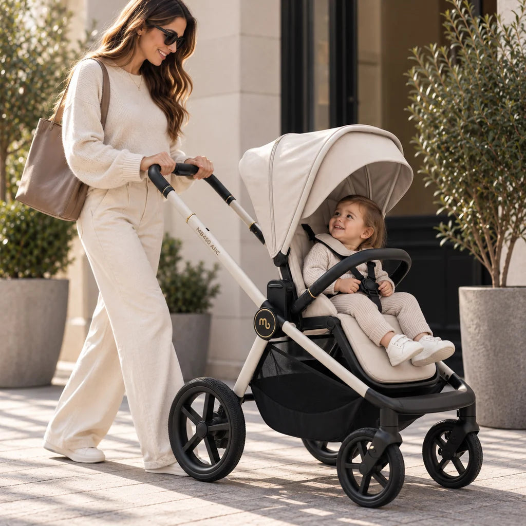 My Babiie MB450 ARC 3-in-1 Travel System with Car Seat-Royal Ivory Pre Order End Of November Delivery