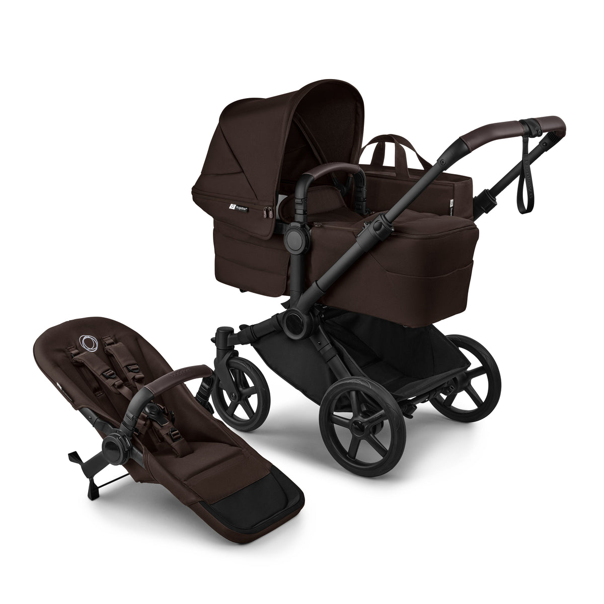 Bugaboo Donkey 6 Single Essential Stroller Bundle Cocoa Brown