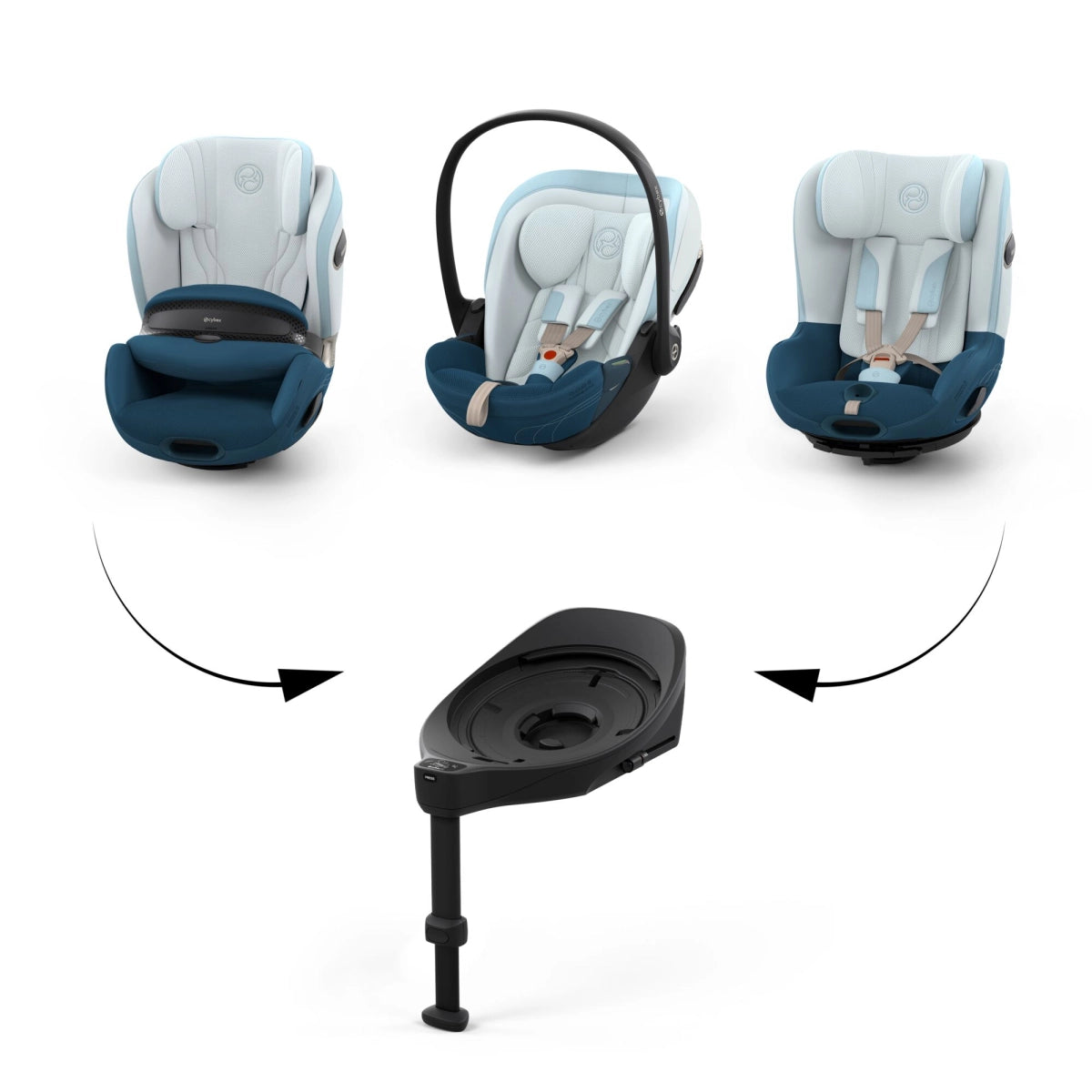 Cybex Anoris S Style i-Size 180 Airbag Car Seat - Opal Blue