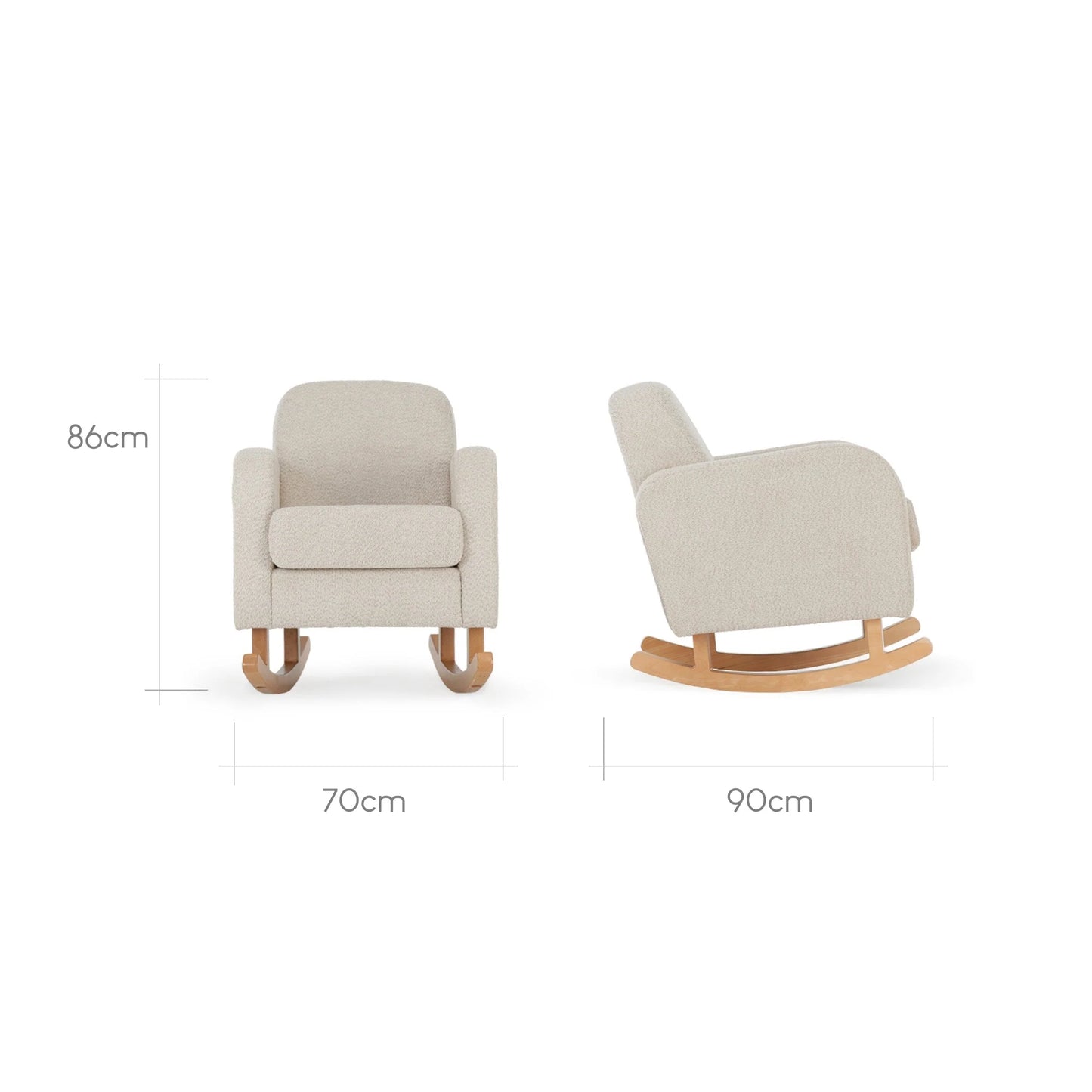 Cuddle Co Etta Nursing Chair - Boucle Mushroom