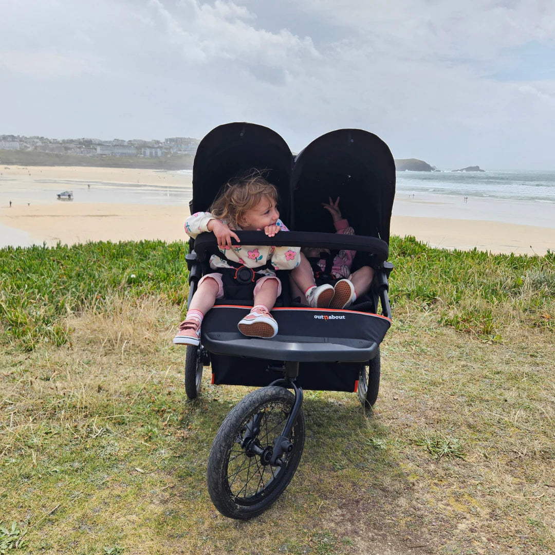 Out n About Nipper Double V6 Plus Pushchair Summit Black Pre Order