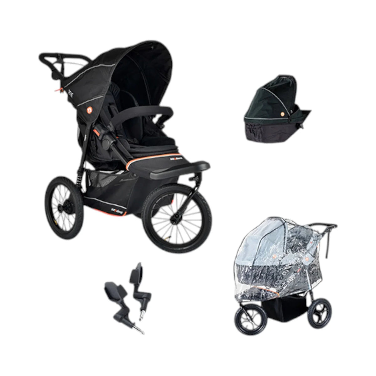 Out n About Nipper V6 Plus Newborn Bundle Summit Black - Pre Order November