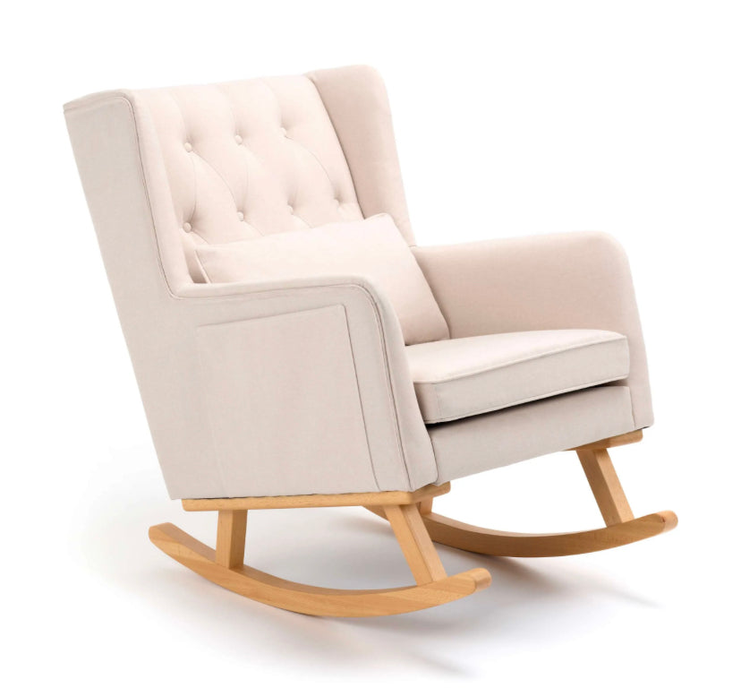 Babymore Lux Nursing Chair with Footstool – Cream
