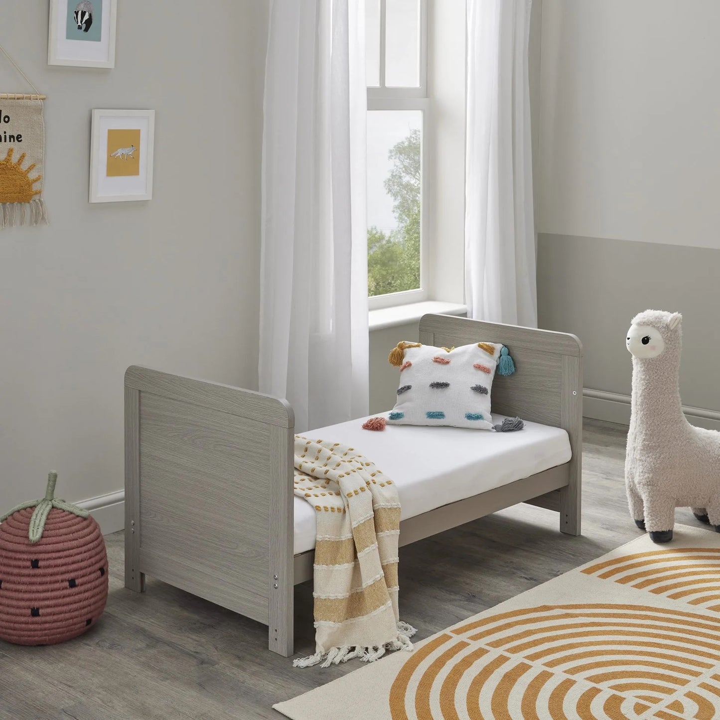 Babymore Caro Mini Cot Bed Grey Wash *AUGUST OFFER