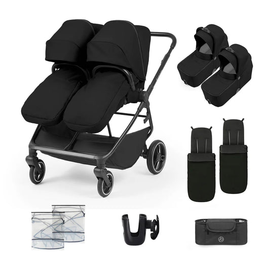 Ickle Bubba Altair Twin Stroller, Black * PRE ORDER BEGINNING OCTOBER