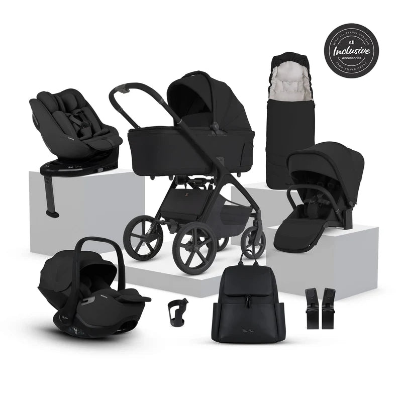 Silver Cross Cove 2 Onyx Travel System Ultimate 360 Family Car Seat Bundle (11 piece)