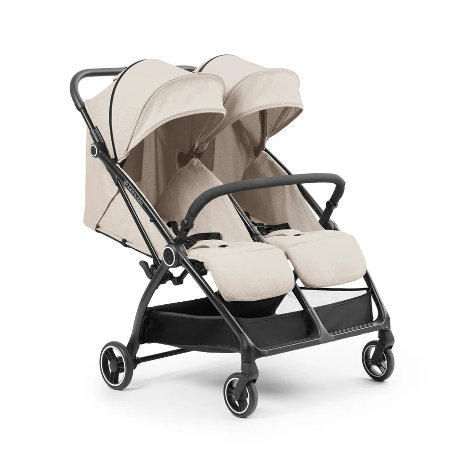 Ickle Bubba Aries Double Autofold Stroller, Stone