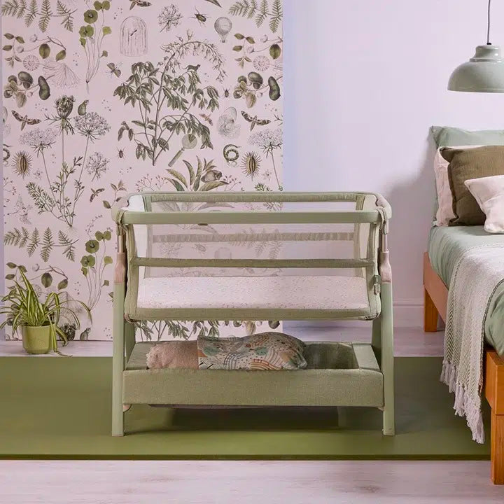 Tutti Bambini Cozee Zen Bedside Crib – Eucalyptus