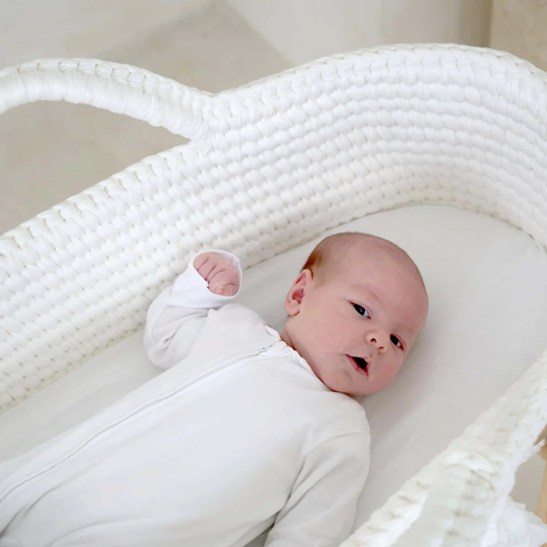 Clair De Lune Crochet Moses Basket With Stand