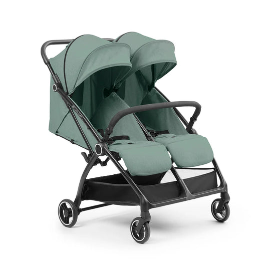 Ickle Bubba Aries Double Autofold Stroller, Sage Green