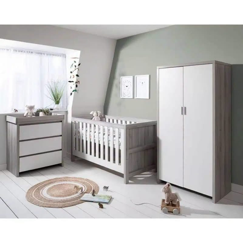 Tutti Bambini Modena 3 piece furniture set ~ grey , white ash ~ COLLECTION ONLY FROM BIRMINGHAM STORE