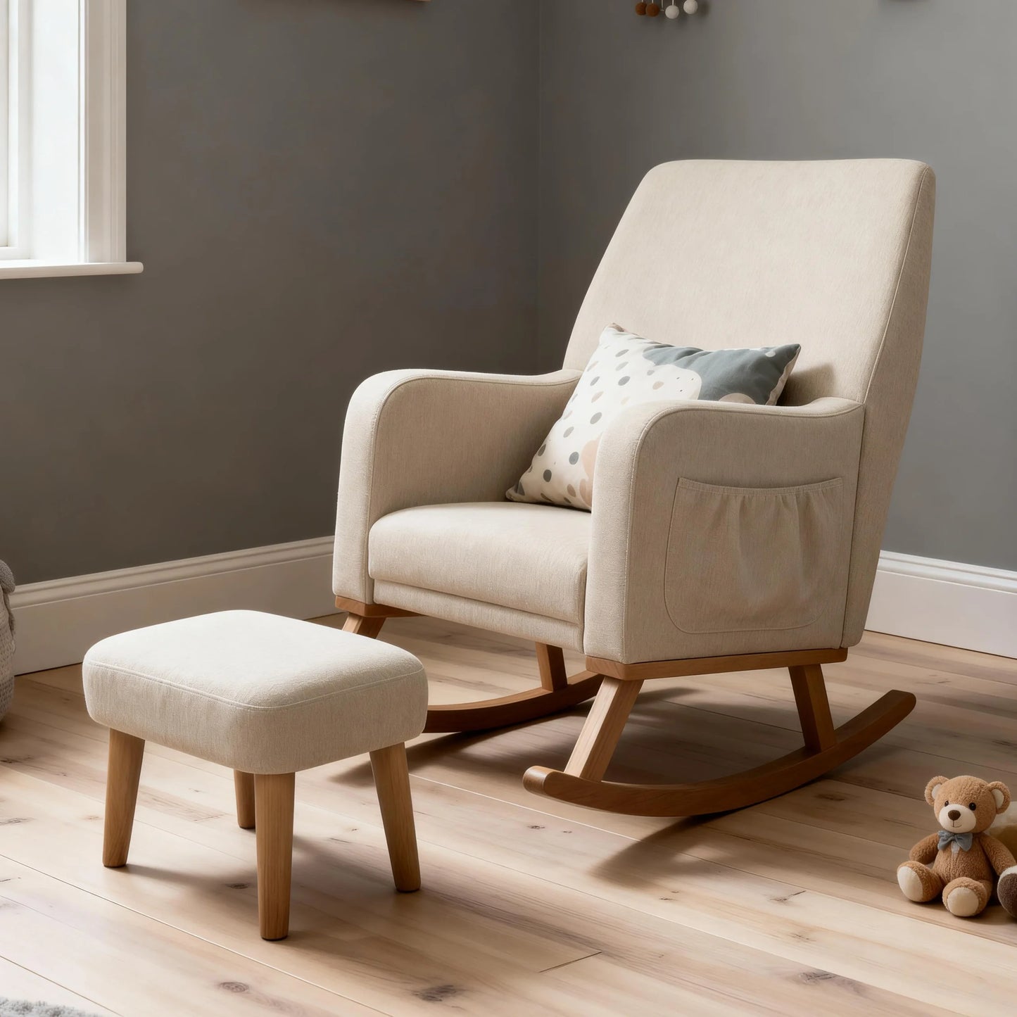 Babymore Callie Nursing Chair - Oatmeal