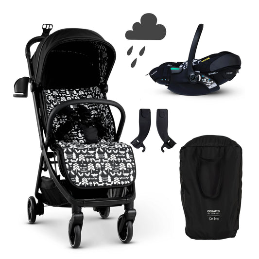 Cosatto Woosh City Recline Car Seat Bundle Silhouette