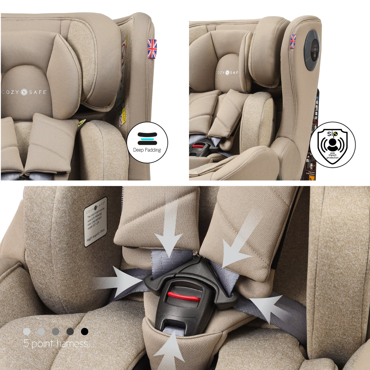 Cozy n safe Comet+ i-Size 360 ~ Ecru ~ Birmingham store