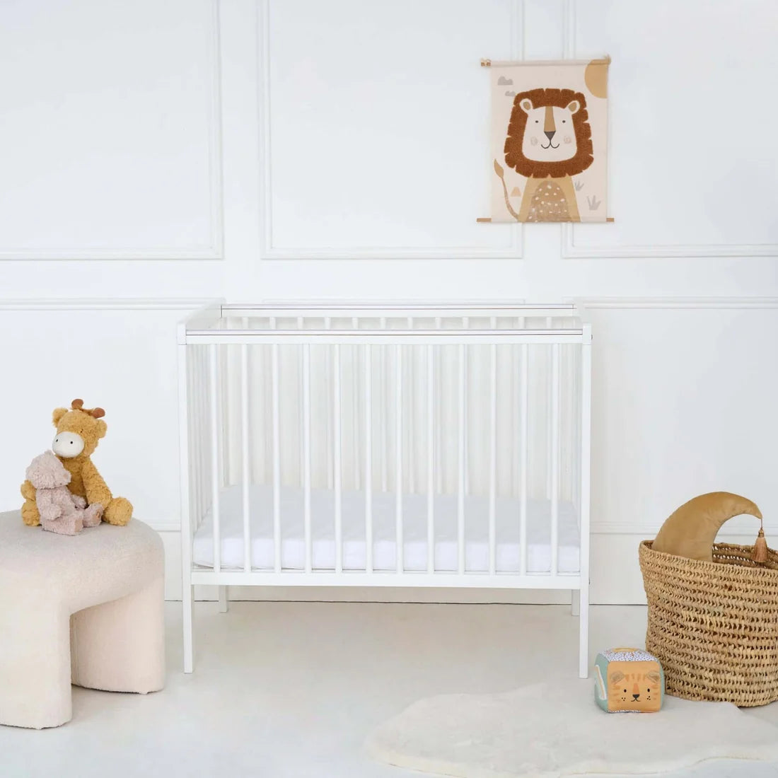 East Coast Space Saver Cot with Mattress Bundle - white