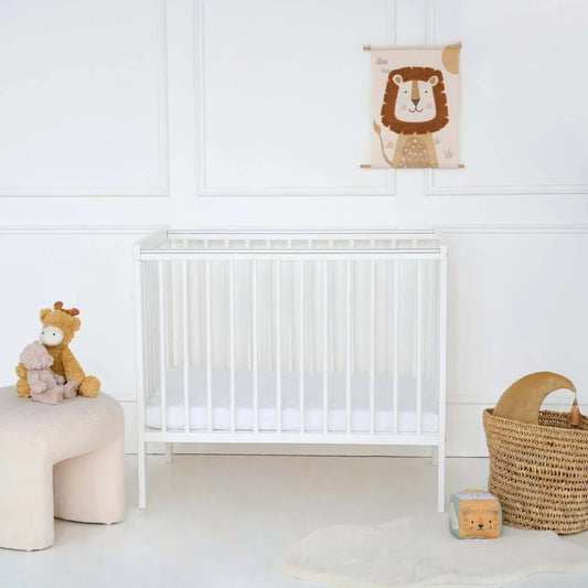 East Coast Space Saver Cot with Mattress Bundle - white