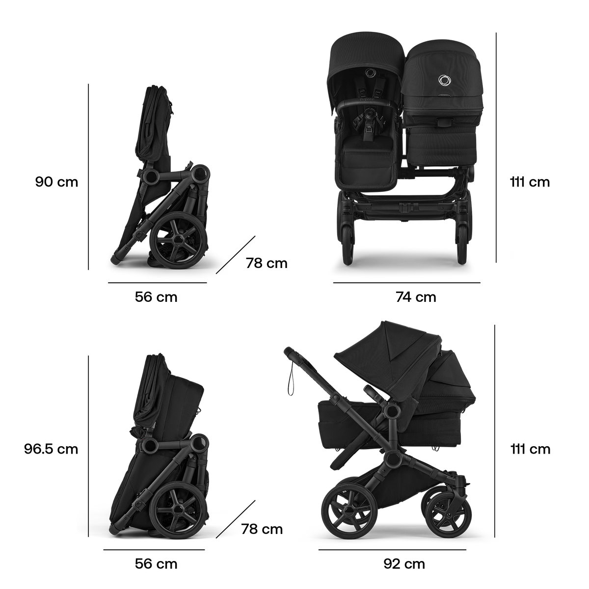 Bugaboo Donkey 6 Single Essential Stroller Bundle Heritage Black