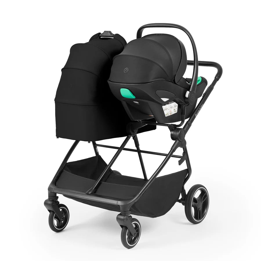 Ickle Bubba Altair Twin 17 Piece Travel System with i-Size Nimbus 180 Spin Car Seats & ISOFIX Bases, Black * PRE ORDER BEGINNING OCTOBER