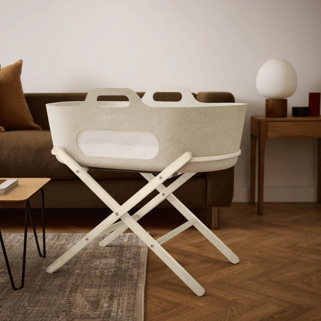 SnuzBaskit Barley Moses Basket & Cashmere Stand