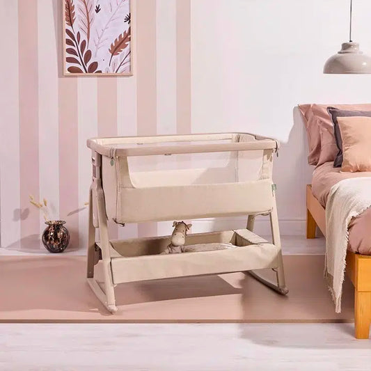 Tutti Bambini Cozee Air 2 Bedside Crib – Soft Walnut/Cocoa