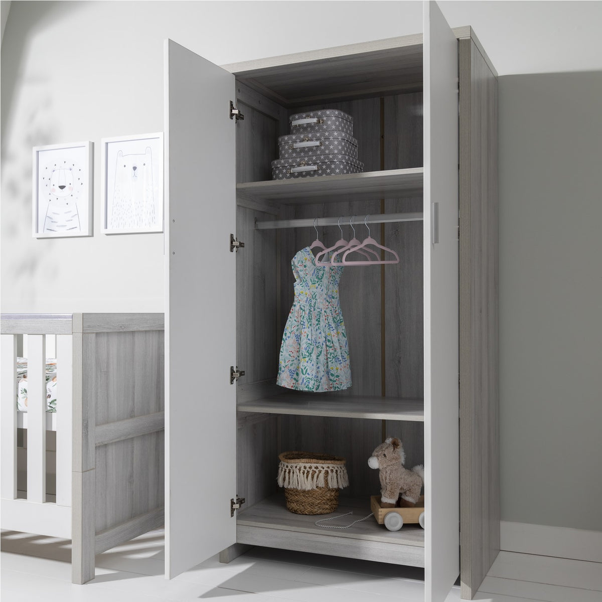 Tutti Bambini Modena 3 piece furniture set ~ grey , white ash ~ COLLECTION ONLY FROM BIRMINGHAM STORE