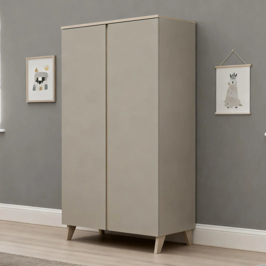 Babymore Mira Nursery Wardrobe – Cashmere Warm Oak