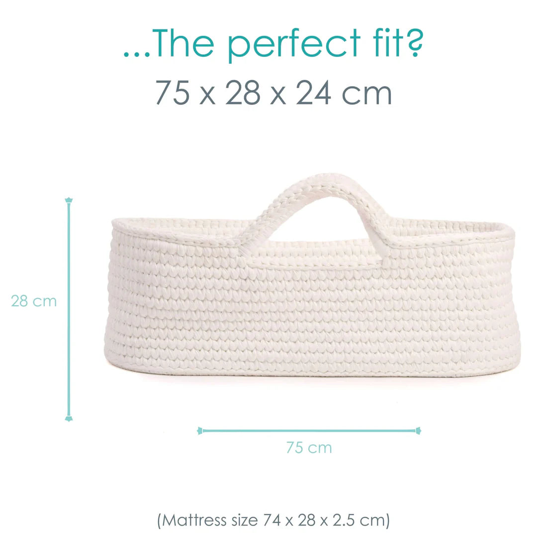 Clair De Lune Crochet Moses Basket With Stand