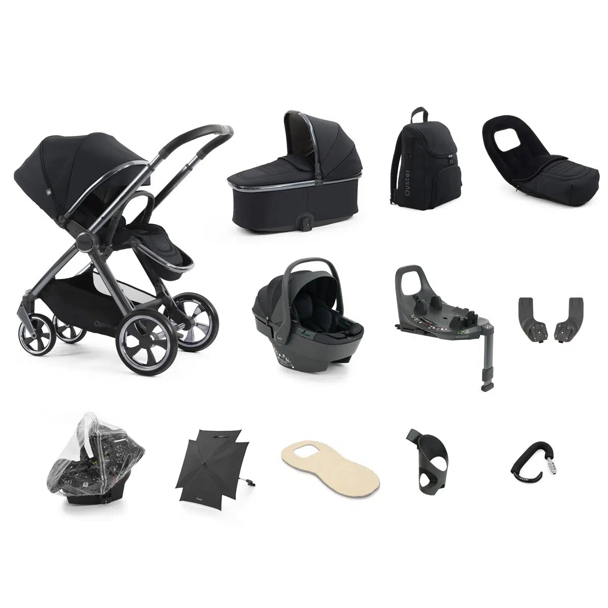 Babystyle Oyster 4 Ultimate 360 Travel System Bundle – Carbonite