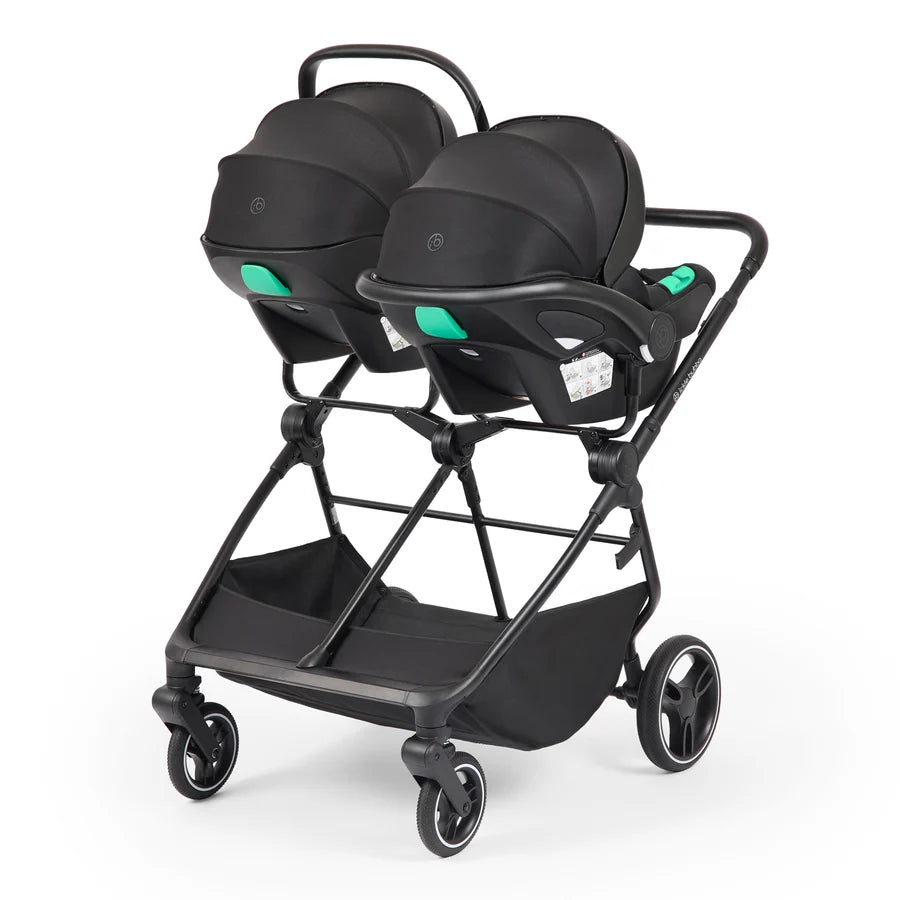 Ickle Bubba Altair Twin 17 Piece Travel System with i-Size Nimbus 180 Spin Car Seats & ISOFIX Bases, Laurel Green* PRE ORDER BEGINNING OCTOBER