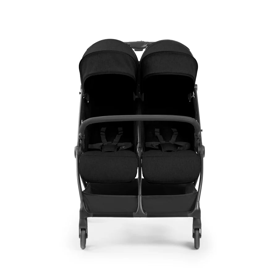 Ickle Bubba Aries Double Autofold Stroller, Black