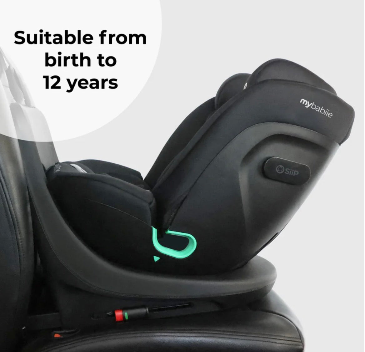 My Babiie Easy Spin R129 Car Seat com with Top Tether - Black