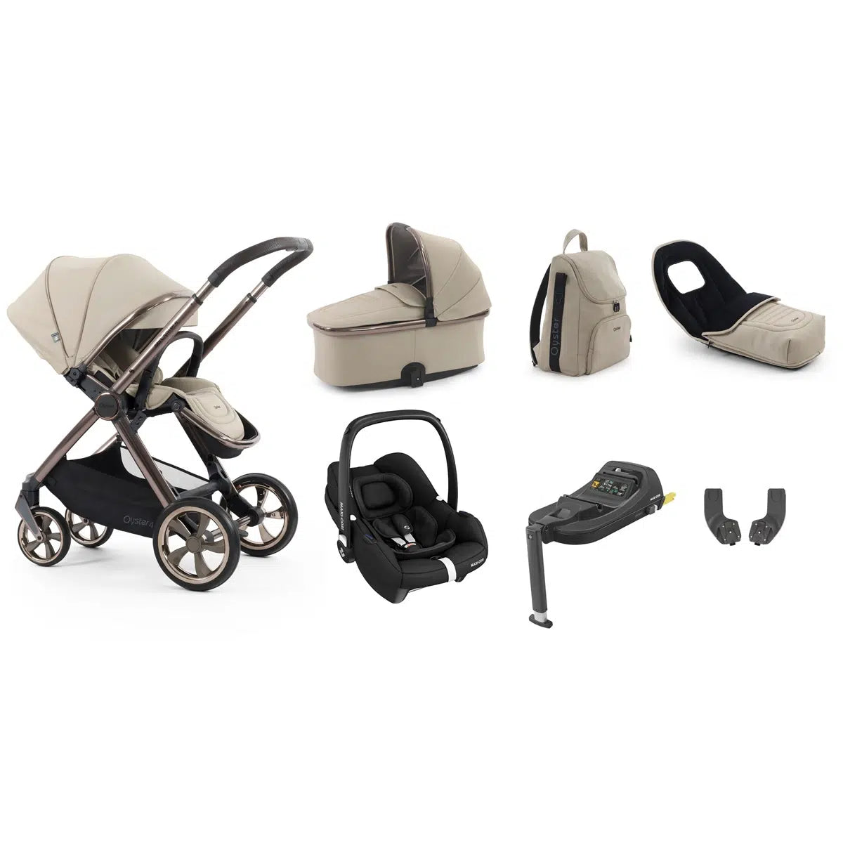 Oyster 4  Luxury Bundle With Maxi-Cosi Cabriofix Car Seat & Base ~ Buttermilk *check availability before ordering