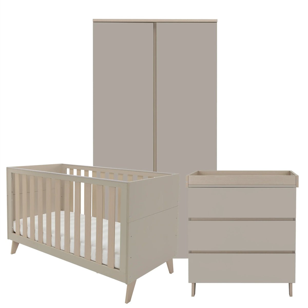 Babymore Dante 3 piece Nursery Room set -Cashmere