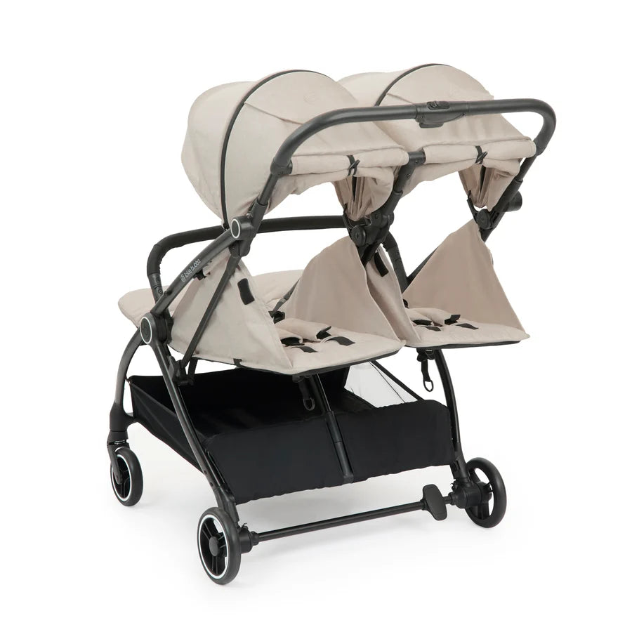 Ickle Bubba Aries Double Autofold Stroller, Stone