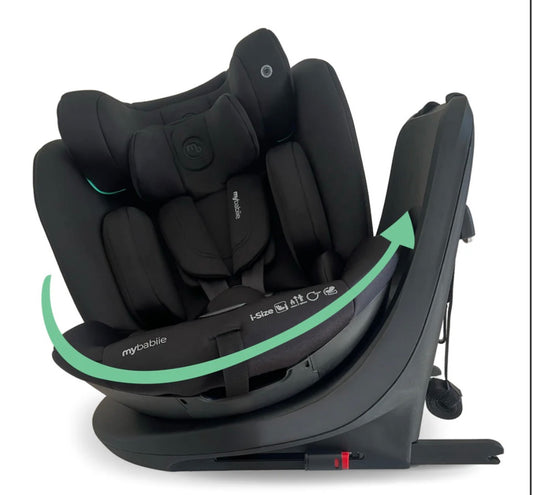 My Babiie Easy Spin R129 Car Seat com with Top Tether - Black