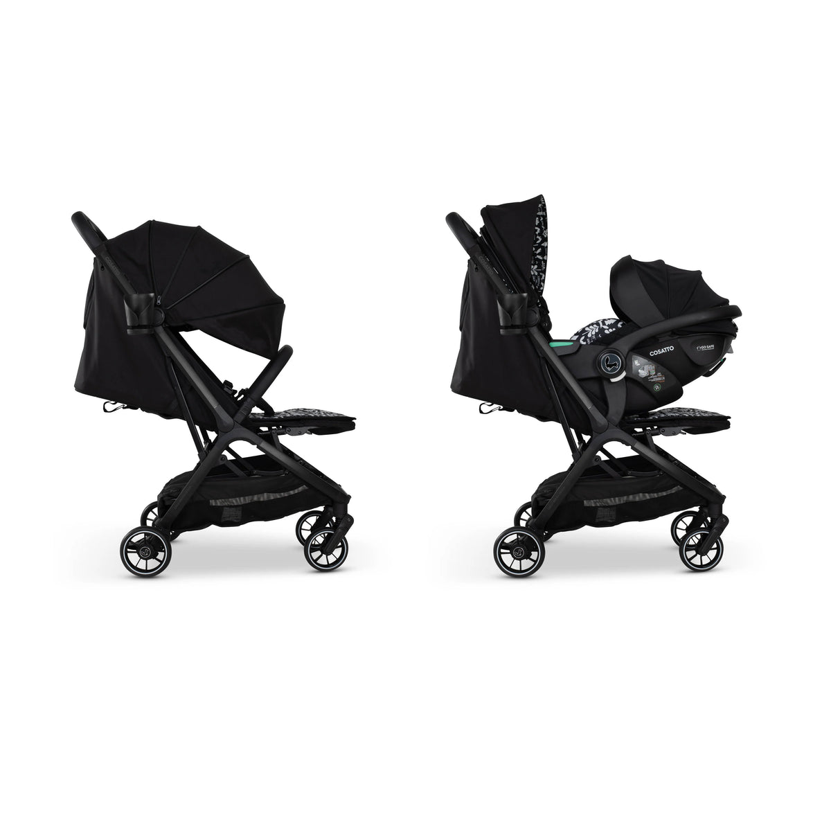 Cosatto Woosh City Recline Car Seat Bundle Silhouette