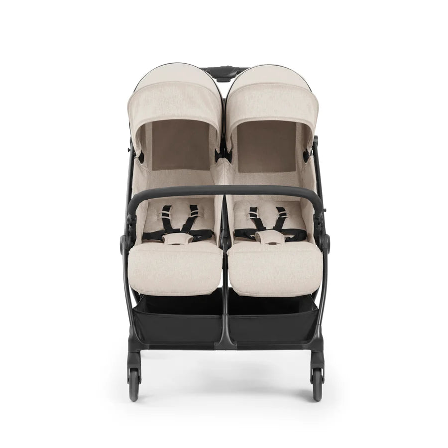 Ickle Bubba Aries Double Autofold Stroller, Stone