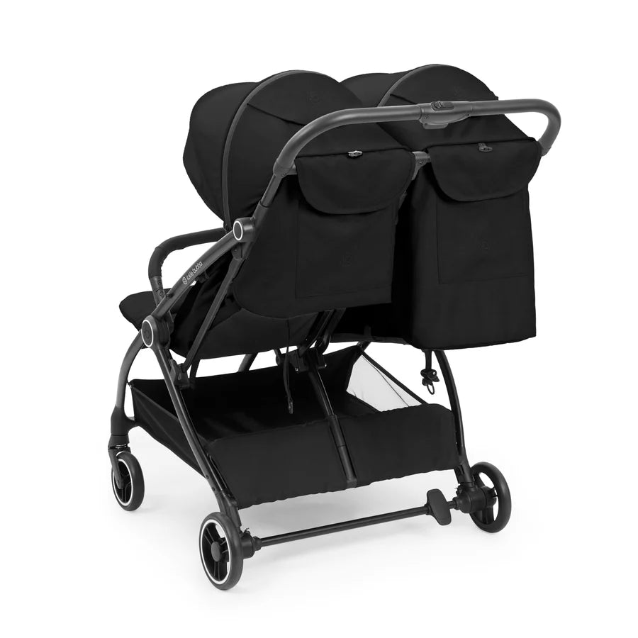 Ickle Bubba Aries Double Autofold Stroller, Black