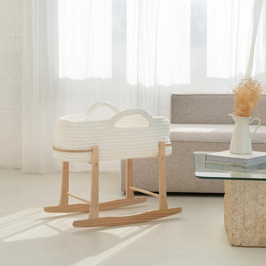 Clair De Lune Crochet Moses Basket With Stand