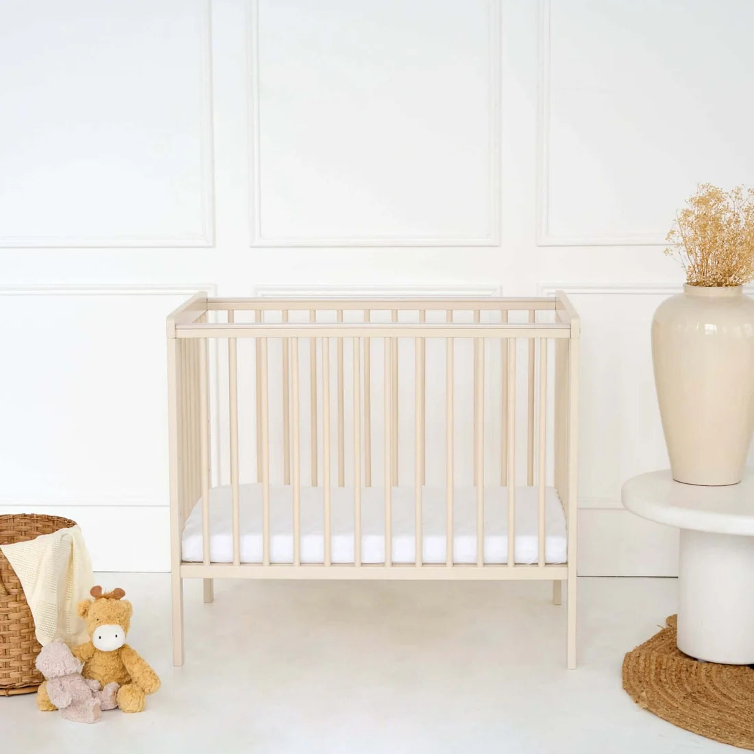 East Coast Space Saver Cot with Mattress Bundle - Cashmere