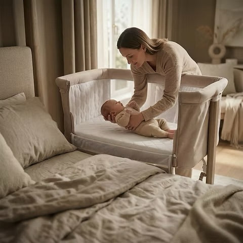 “Vanilla Bundle” Red kite I pace travel system, rockabye bedside crib and feed me fold highchair