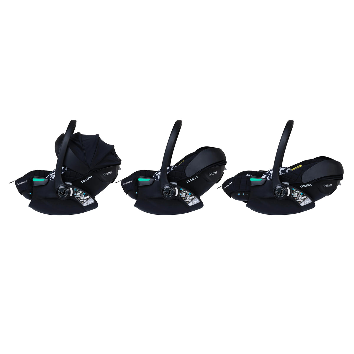 Cosatto Woosh City Recline Car Seat Bundle Silhouette