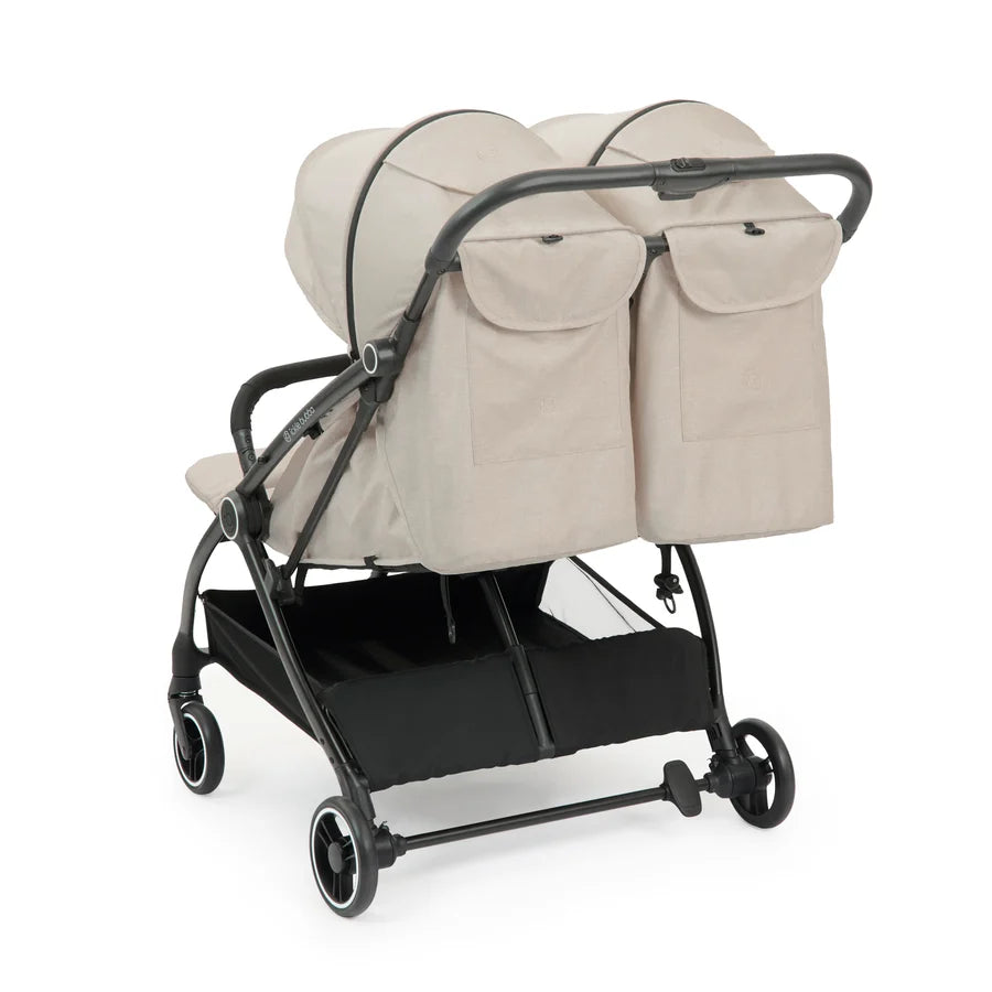 Ickle Bubba Aries Double Autofold Stroller, Stone