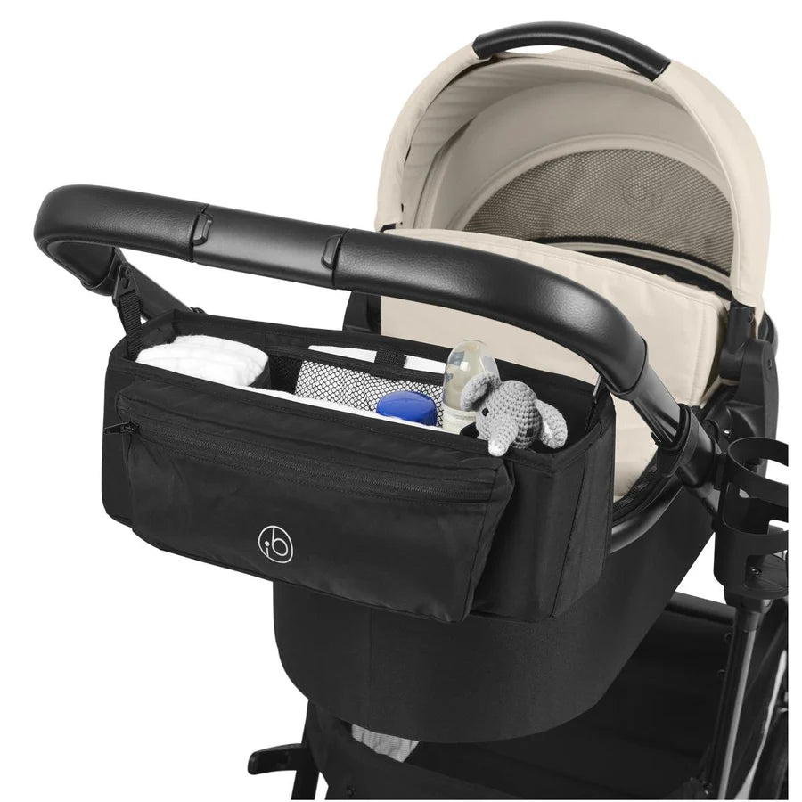 Ickle Bubba Virgo Twin 18 Piece Travel System with i-Size Nimbus Car Seats & Spin ISOFIX Bases -Stone